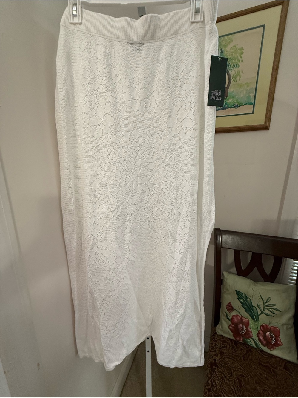 Wild Fable White Lace Swim Cover Up Skirt. 100 Percent Cotton. NWT